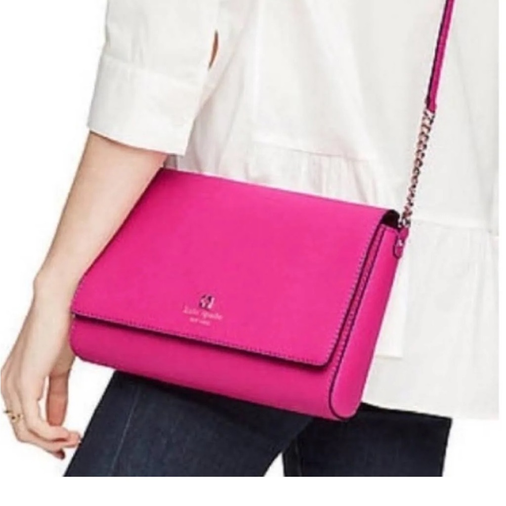 NWT Kate Spade Alek Crossbody Purse Original Logo with tags, pink with care card